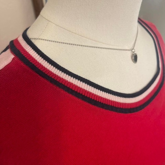 Herritage Brand Tommy Hilfiger Stripe Sleeve Nautical Preppy Sweater - Picture 5 of 8
